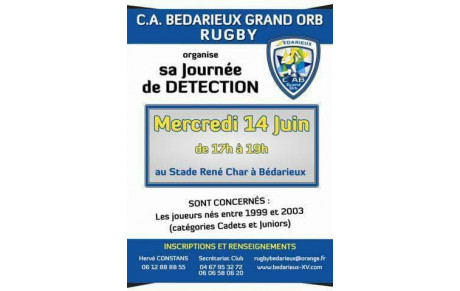 Cadets et juniors : détection ...!