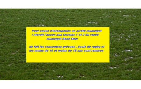 Les matchs à René Char sont remis ...