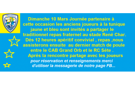 Journée partenaire 10 Mars ...