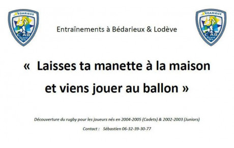 infos jeunes ...Cadets Juniors