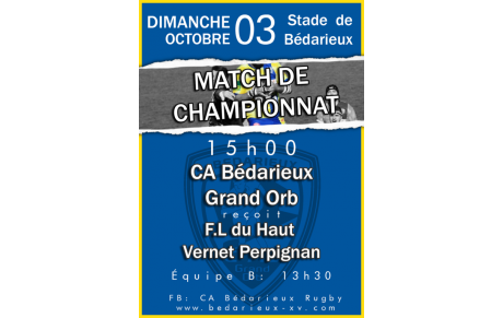 Le CAB reçoit le F.L du Haut Vernet Perpignan 